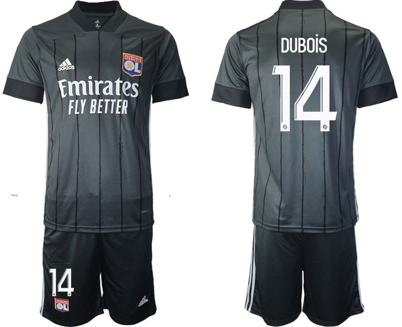 Men 2020-2021 club Olympique Lyonnais away #14 black Soccer Jerseys->other club jersey->Soccer Club Jersey